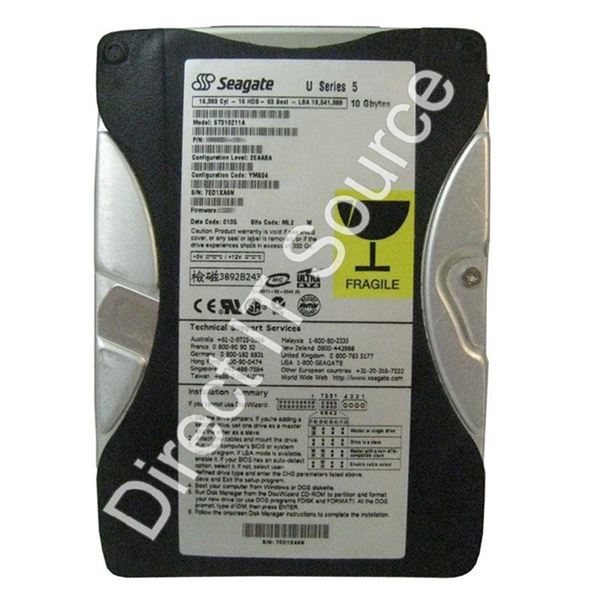 Seagate ST310211A - 10GB 5.4K Ultra-ATA/100 3.5" 512KB Cache Hard Drive