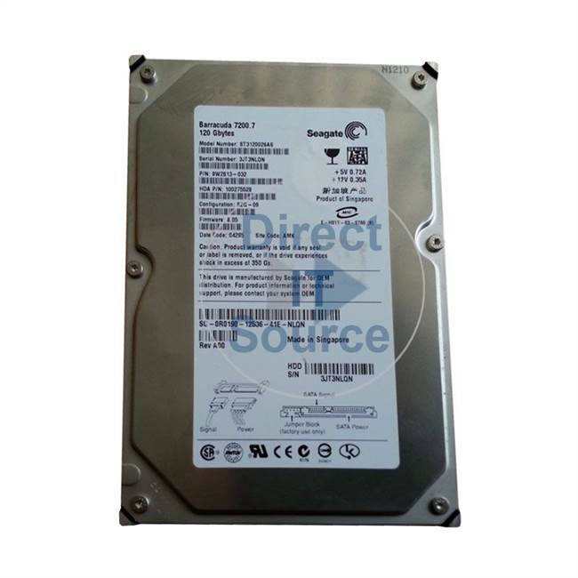 Seagate ST3120026AS-RK - Barracuda 7200.7 120GB 7200RPM 3.5Inch SATA 1.5GBPS 8MB Hard Drive