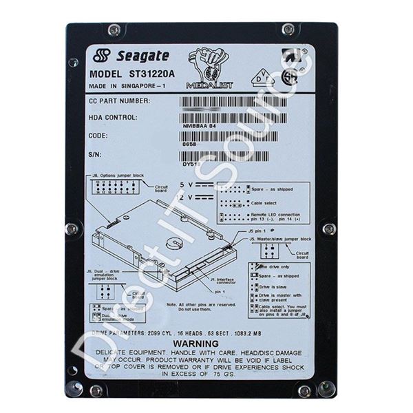 Seagate ST31220A - 1.08GB 4.5K ATA 3.5" 256KB Cache Hard Drive