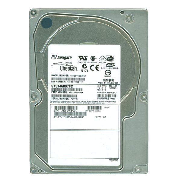 Seagate ST3146807FC - 146.8GB 10K 40-PIN Fibre Channel 2.0Gbps 3.5" 8MB Cache Hard Drive