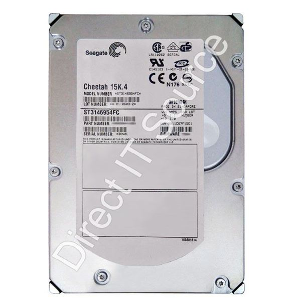 Seagate ST3146954FC - 146.8GB 15K 40-PIN Fibre Channel 4.0Gbps 3.5" 8MB Cache Hard Drive