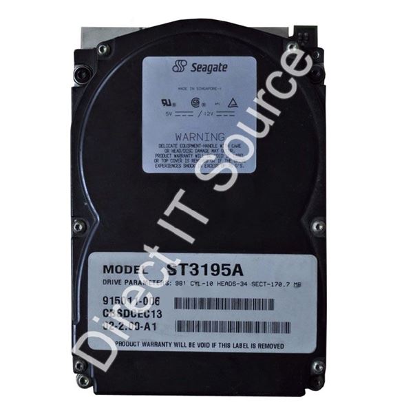 Seagate ST3195A - 170.7MB 3.6K IDE  3.5" 64KB Cache Hard Drive