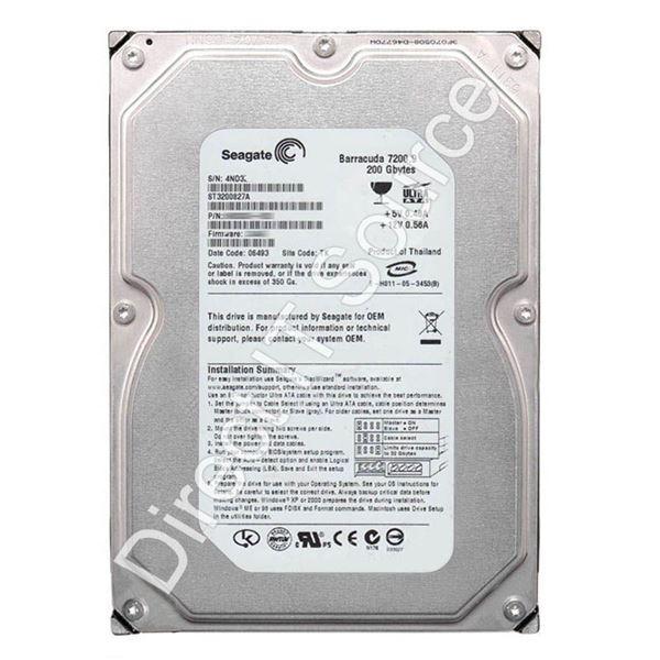 Seagate ST3200827A - 200GB 7.2K Ultra-ATA/100 3.5" 8MB Cache Hard Drive