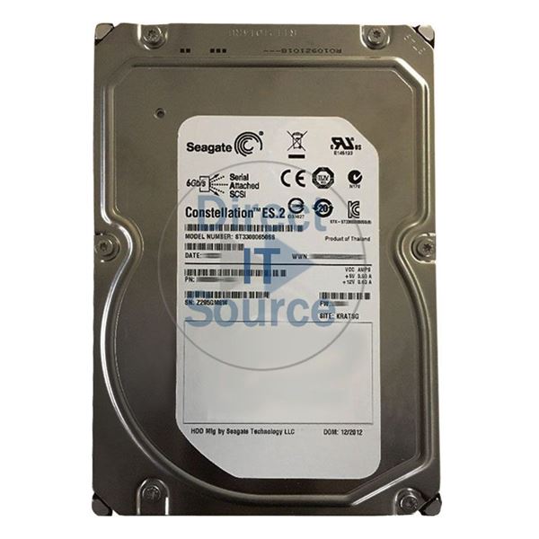 Seagate ST33000650SS - 3TB 7.2K SAS 6.0Gbps 3.5" 64MB Cache Hard Drive
