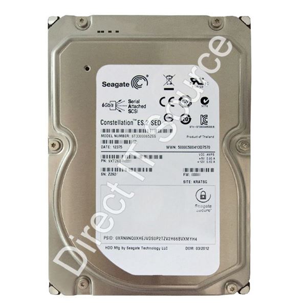 Seagate ST33000652SS - 3TB 7.2K SAS 6.0Gbps 3.5" 64MB Cache Hard Drive