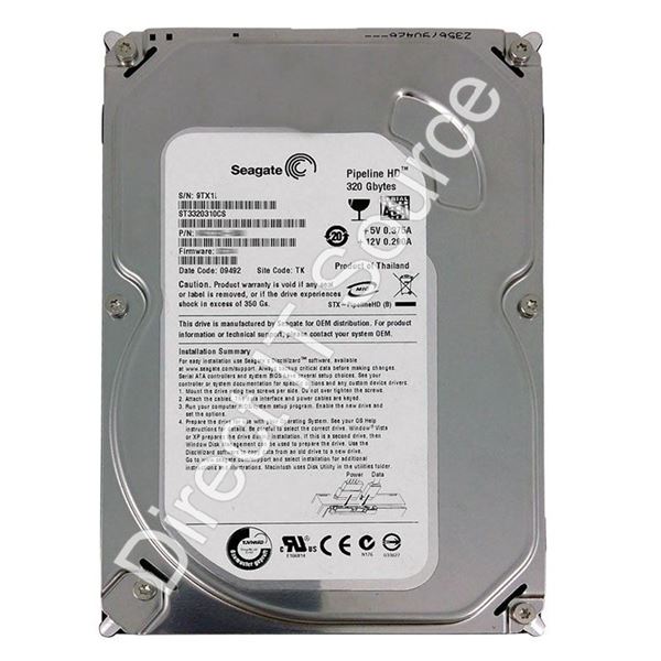 Seagate ST3320310CS - 320GB 5.9K SATA 3.0Gbps 3.5" 8MB Cache Hard Drive