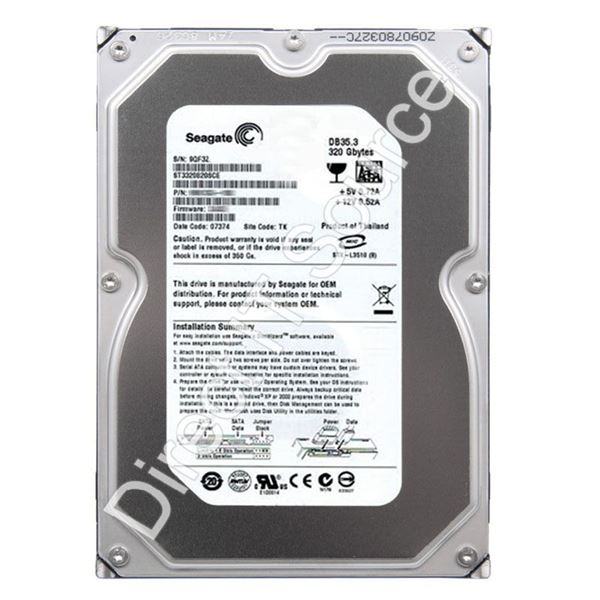 Seagate ST3320820SCE - 320GB 7.2K SATA 3.0Gbps 3.5" 8MB Cache Hard Drive