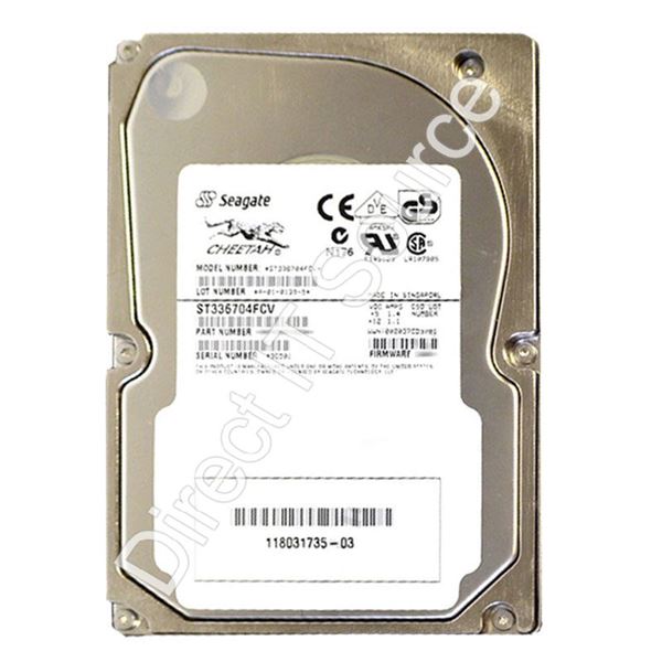 Seagate ST336704FCV - 36.7GB 10K 40-PIN Fibre Channel 2.0Gbps 3.5" 16MB Cache Hard Drive