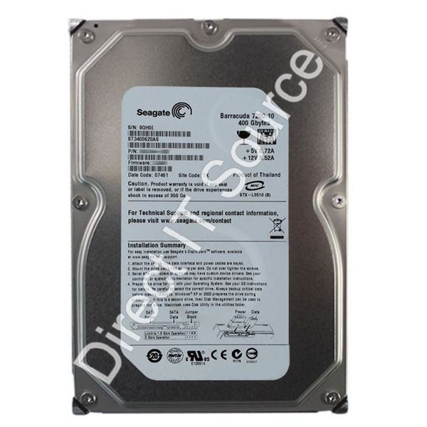 Seagate ST3400620AS - 400GB 7.2K SATA 3.0Gbps 3.5" 16MB Cache Hard Drive