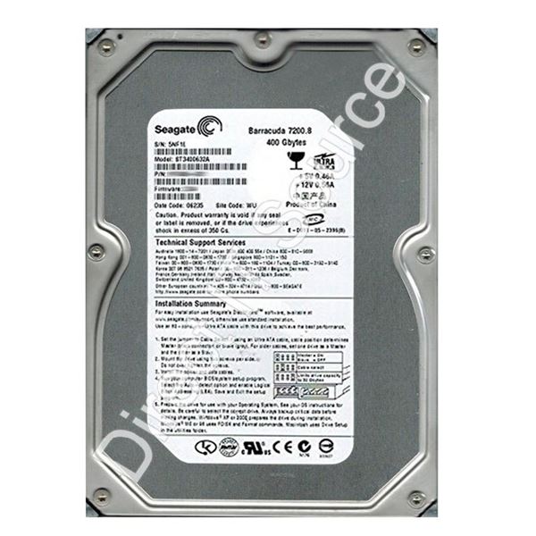 Seagate ST3400632A - 400GB 7.2K Ultra-ATA/100 3.5" 16MB Cache Hard Drive