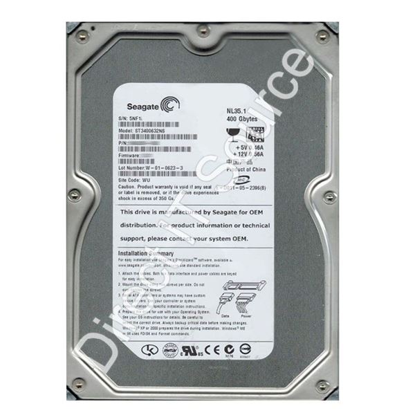 Seagate ST3400632NS - 400GB 7.2K SATA 1.5Gbps 3.5" 16MB Cache Hard Drive