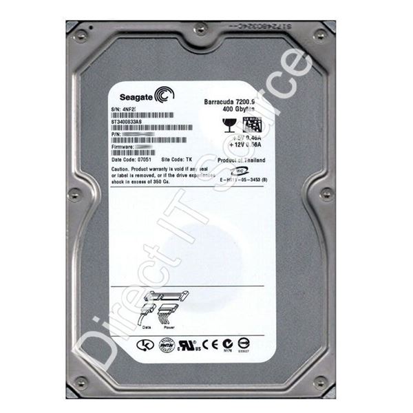 Seagate ST3400833AS - 400GB 7.2K SATA 3.0Gbps 3.5" 8MB Cache Hard Drive