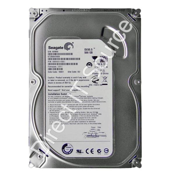 Seagate ST3500410SV - 500GB 7.2K SATA 3.0Gbps 3.5" 16MB Cache Hard Drive