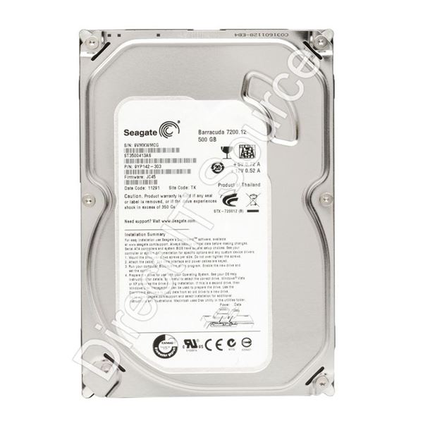 Seagate ST3500413AS - 500GB 7.2K SATA 6.0Gbps 3.5" 16MB Cache Hard Drive