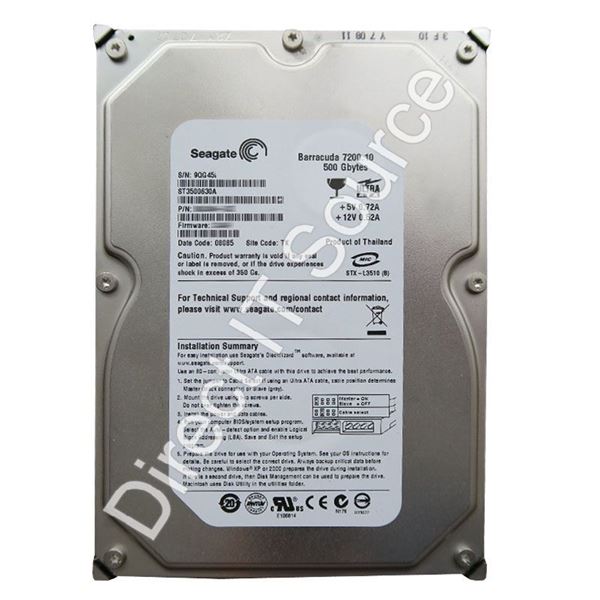 Seagate ST3500630A - 500GB 7.2K Ultra-ATA/100 3.5" 16MB Cache Hard Drive