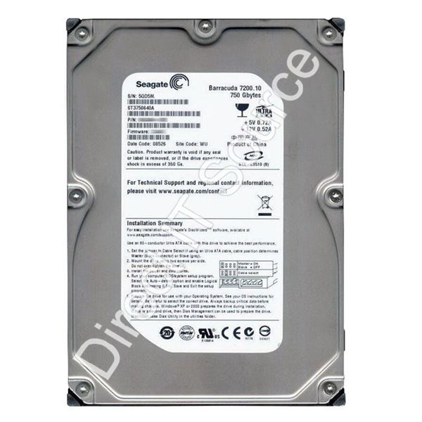 Seagate ST3750640A - 750GB 7.2K Ultra-ATA/100 3.5" 16MB Cache Hard Drive