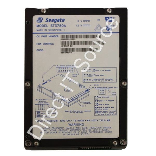 Seagate ST3780A - 722MB 4.5K IDE  3.5" 256KB Cache Hard Drive