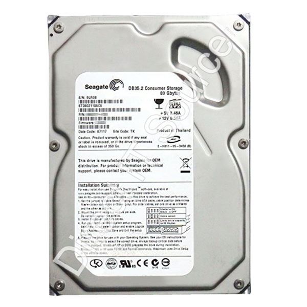 Seagate ST3802110ACE - 80GB 7.2K Ultra-IDE ATA/66 3.5" 2MB Cache Hard Drive