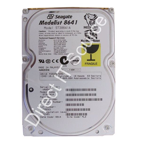 Seagate ST38641A - 8.6GB 5.4K ATA/33 3.5" 128KB Cache Hard Drive
