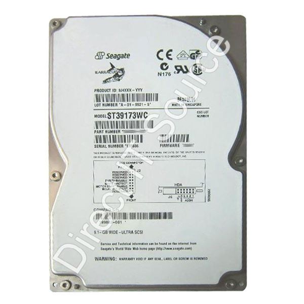 Seagate ST39173WC - 9.1GB 7.2K 80-PIN Ultra Wide SCSI 3.5" 512KB Cache Hard Drive