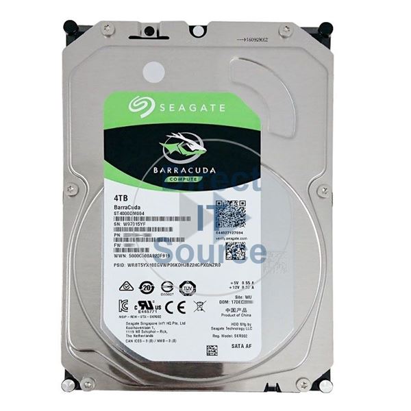 Seagate ST4000DM004 - 4TB 5.4K SATA 6.0Gbps 3.5" 256MB Cache Hard Drive