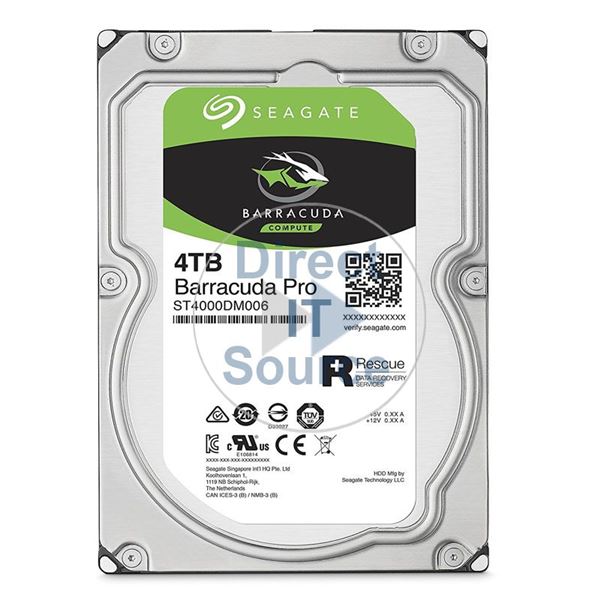 Seagate ST4000DM006 - 4TB 7.2K SATA 6.0Gbps 3.5" 128MB Cache Hard Drive