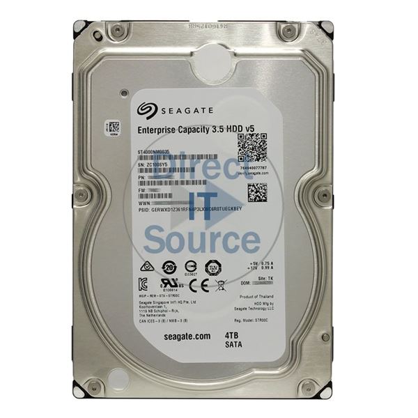 Seagate ST4000NM0035 - 4TB 7.2K SATA 6.0Gbps 3.5" 128MB Cache Hard Drive