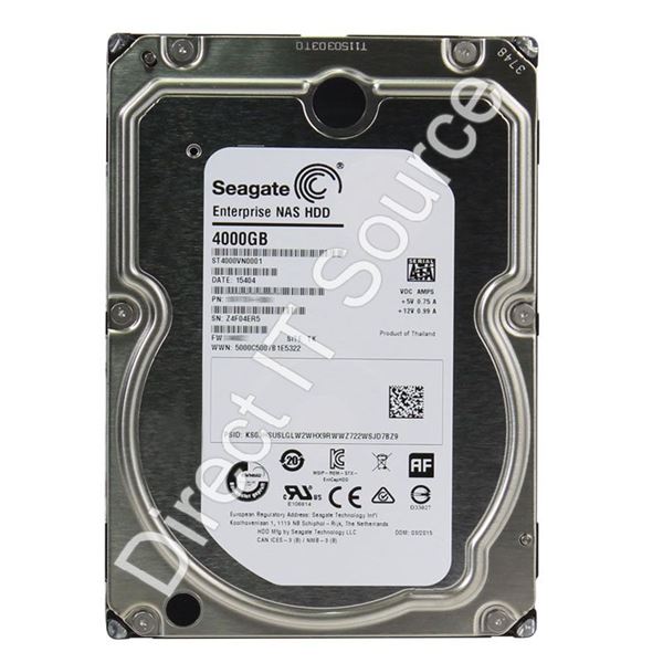 Seagate ST4000VN0001 - 4TB 7.2K SATA 6.0Gbps 3.5" 128MB Cache Hard Drive