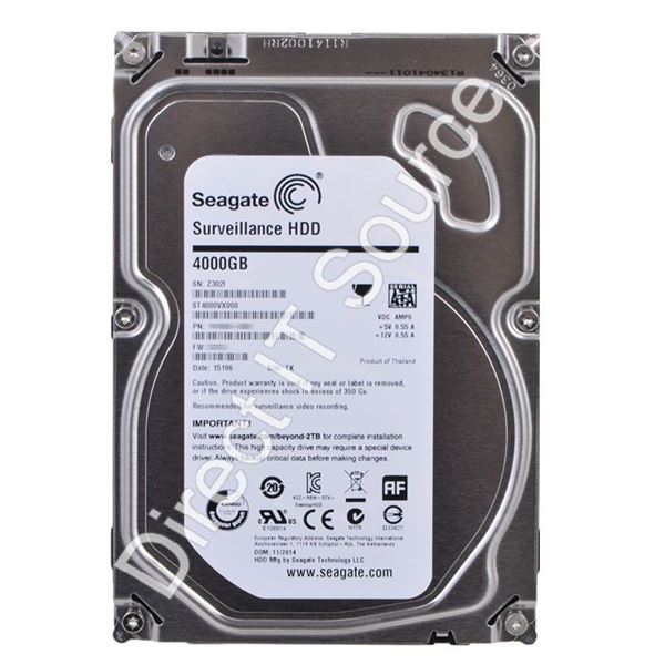 Seagate ST4000VX000 - 4TB 5.9K SATA 6.0Gbps 3.5" 64MB Cache Hard Drive