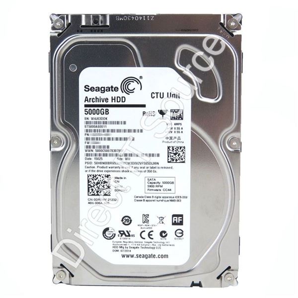 Seagate ST5000AS0011 - 5TB 5.9K SATA 6.0Gbps 3.5" 128MB Cache Hard Drive