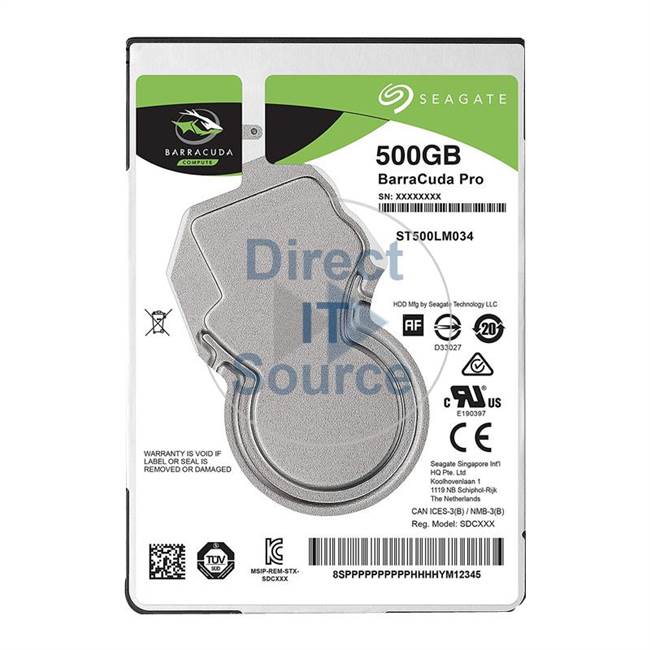 ST500LM034 Seagate - 500GB 7.2K SATA 2.5" 128MB Cache Hard Drive