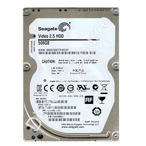 Seagate ST500VT000 - 500GB 5.4K SATA 3.0Gbps 2.5" 16MB Cache Hard Drive