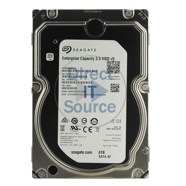 Seagate ST6000NM0115 - 6TB 7.2K SATA 6.0Gbps 3.5" 256MB Cache Hard Drive