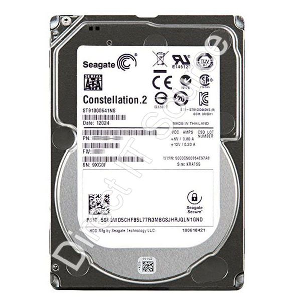 Seagate ST91000641NS - 1TB 7.2K SATA 6.0Gbps 2.5" 64MB Cache Hard Drive