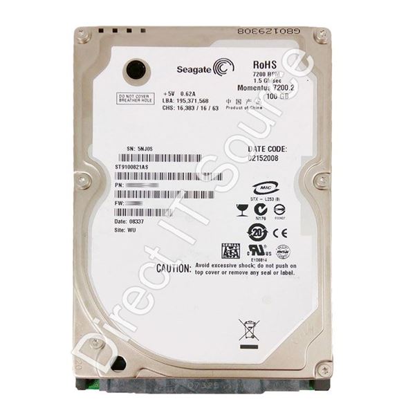 Seagate ST9100821AS - 100GB 7.2K SATA 3.0Gbps 2.5" 8MB Cache Hard Drive