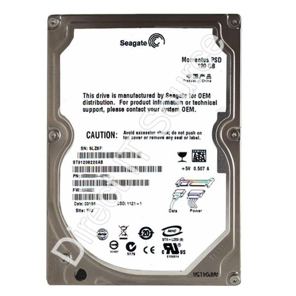Seagate ST91208220AS - 120GB 5.4K SATA 1.5Gbps 2.5" 8MB Cache Hard Drive
