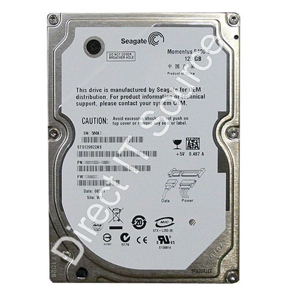 Seagate ST9120822AS - 120GB 5.4K SATA 1.5Gbps 2.5" 8MB Cache Hard Drive