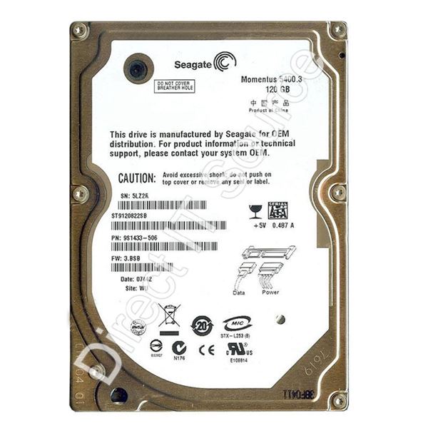 Seagate ST9120822SB - 120GB 5.4K SATA 2.5" 8MB Cache Hard Drive