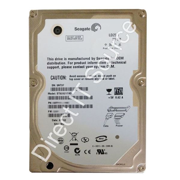 Seagate ST920217AS - 20GB 5.4K SATA 1.5Gbps 2.5" 2MB Cache Hard Drive