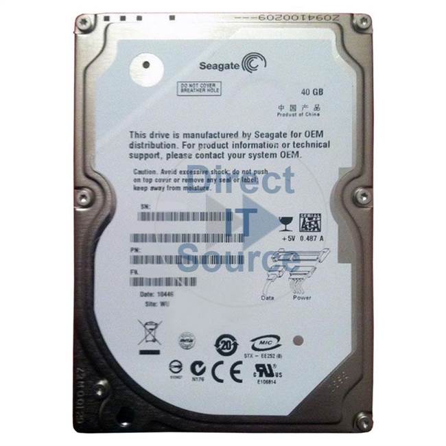 Seagate ST920814SM - EE25.1 20GB 5400RPM 2.5Inch SATA 1.5GBPS 8MB Hard Drive