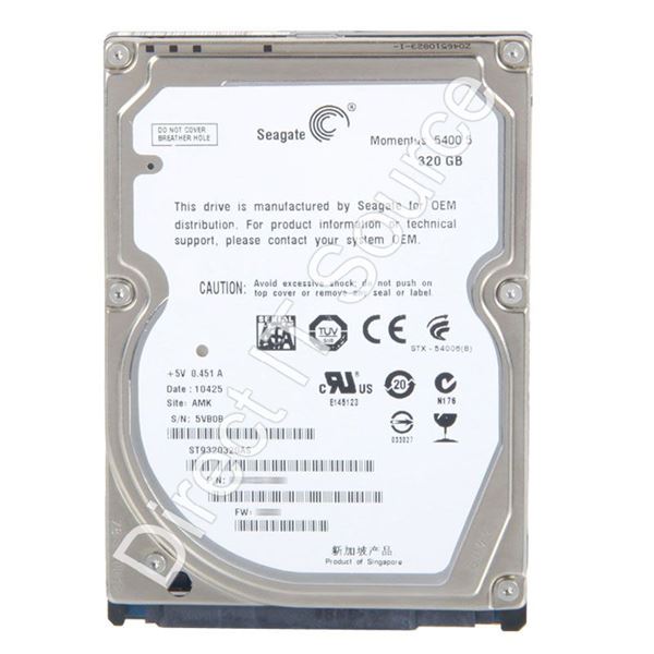 Seagate ST9320320AS - 320GB 5.4K SATA 3.0Gbps 2.5" 8MB Cache Hard Drive