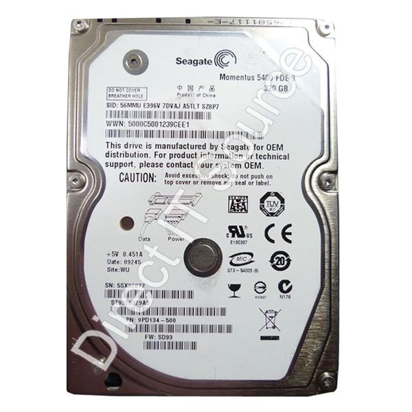 Seagate ST9320329AS - 320GB 5.4K SATA 3.0Gbps NCQ 2.5" 8MB Cache Hard Drive