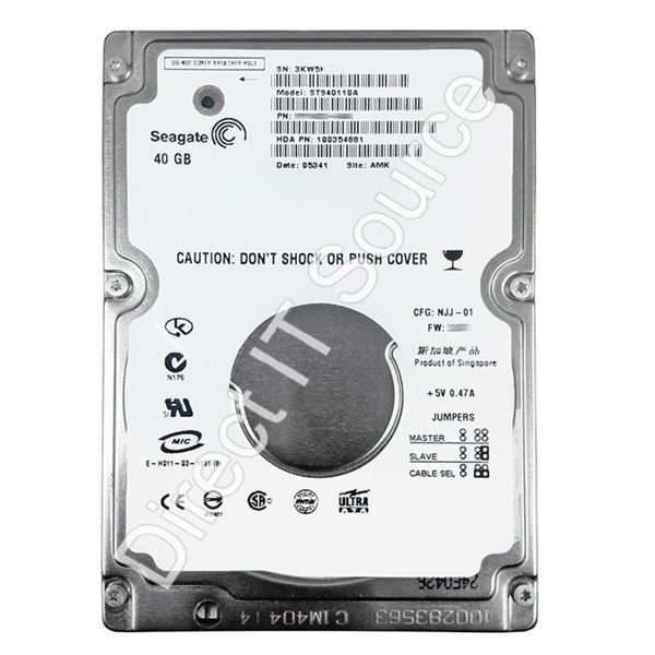 Seagate ST940110A - 40GB 4.2K IDE  2.5" 2MB Cache Hard Drive