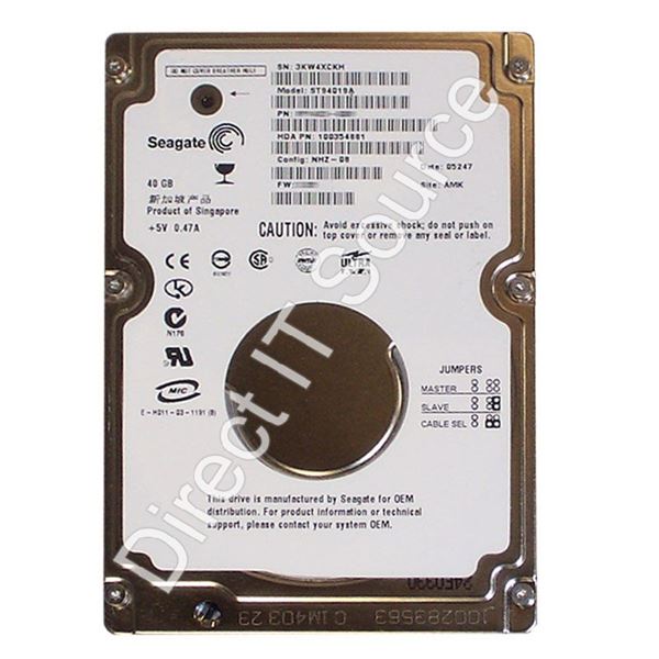 Seagate ST94019A - 40GB 4.2K Ultra-ATA/100 2.5" 2MB Cache Hard Drive