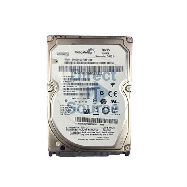 ST950032AS Seagate - 500GB 5.4K SATA 2.5" 8MB Cache Hard Drive