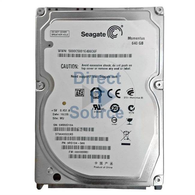 ST9640322AS Seagate - 640GB 5.4K SATA 2.5" Cache Hard Drive