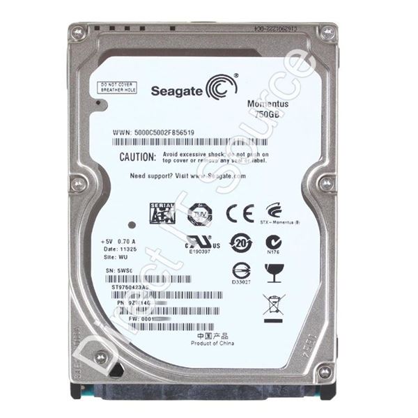 Seagate ST9750423AS - 750GB 5.4K SATA 3.0Gbps 2.5" 16MB Cache Hard Drive