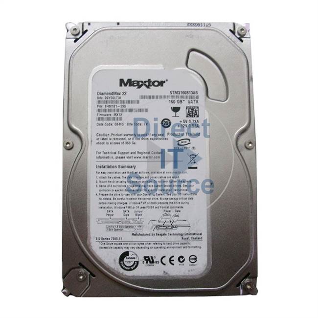 Seagate STM3160813AS - DiamondMax 22 160GB 7200RPM 3.5Inch SATA 3GBPS 8MB Hard Drive