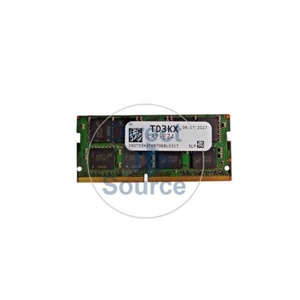 Dell TD3KX - 8GB DDR4 PC4-17000 Non-ECC Unbuffered 260-Pins Memory