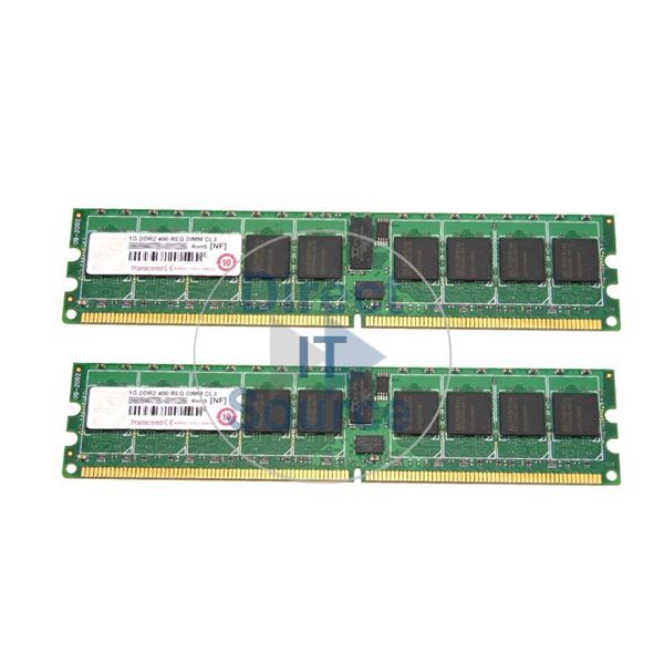Transcend TS1GCQ6200 - 1GB 2x512MB DDR2 PC2-3200 ECC Registered 240-Pins Memory